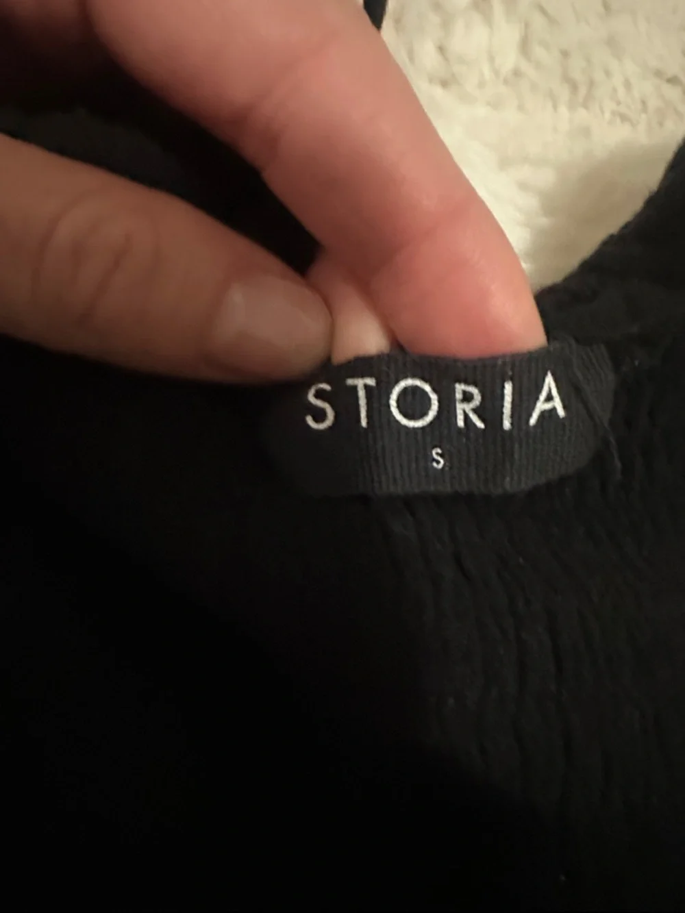 Storia Black Smocked Bodice Jumpsuit with Tie Straps - Picture 4 of 6